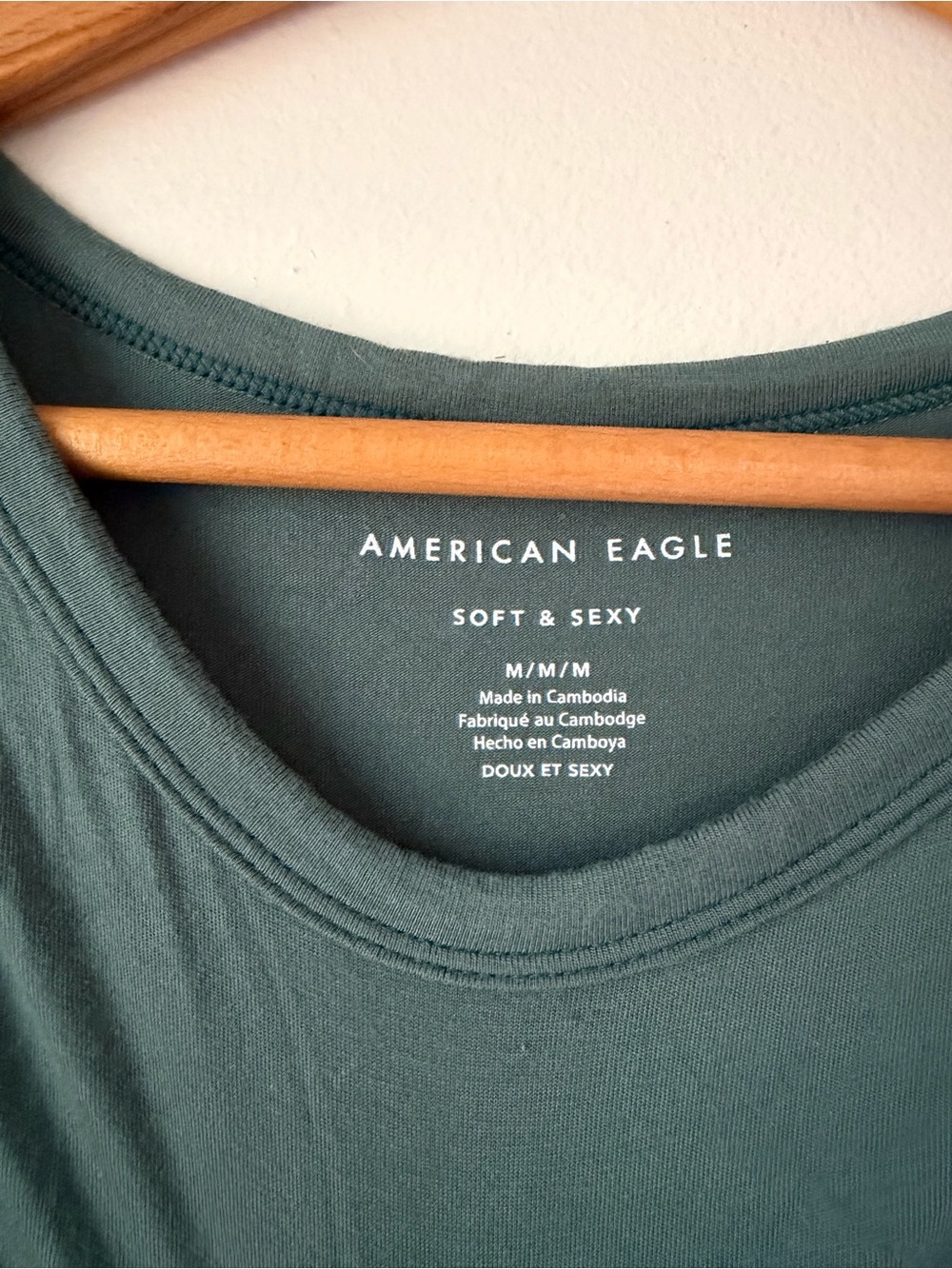 American Eagle Outfitters Short Sleeve Crew Tee in Teal - Picture 5 of 6